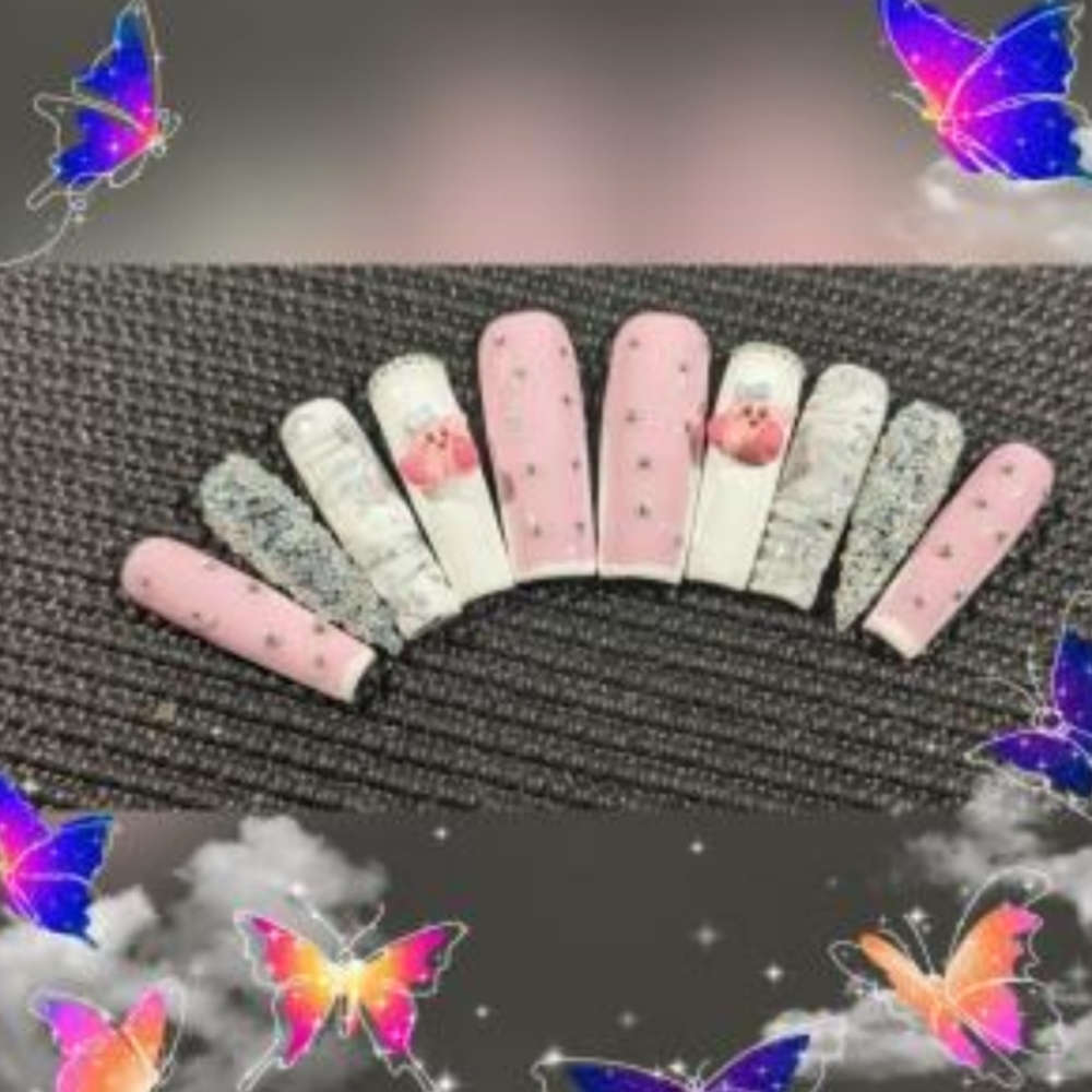 XL Size Kirby Nails Hand Crafted